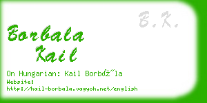 borbala kail business card